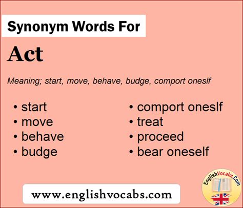 act synonyms